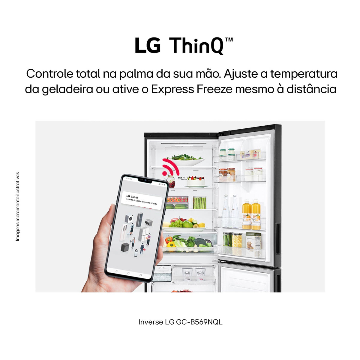 Refrigerador LG 462L Inverter Duplex Smart Inverse Black Inox 220V
