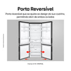 Refrigerador LG 462L Inverter Duplex Smart Inverse Black Inox 220V