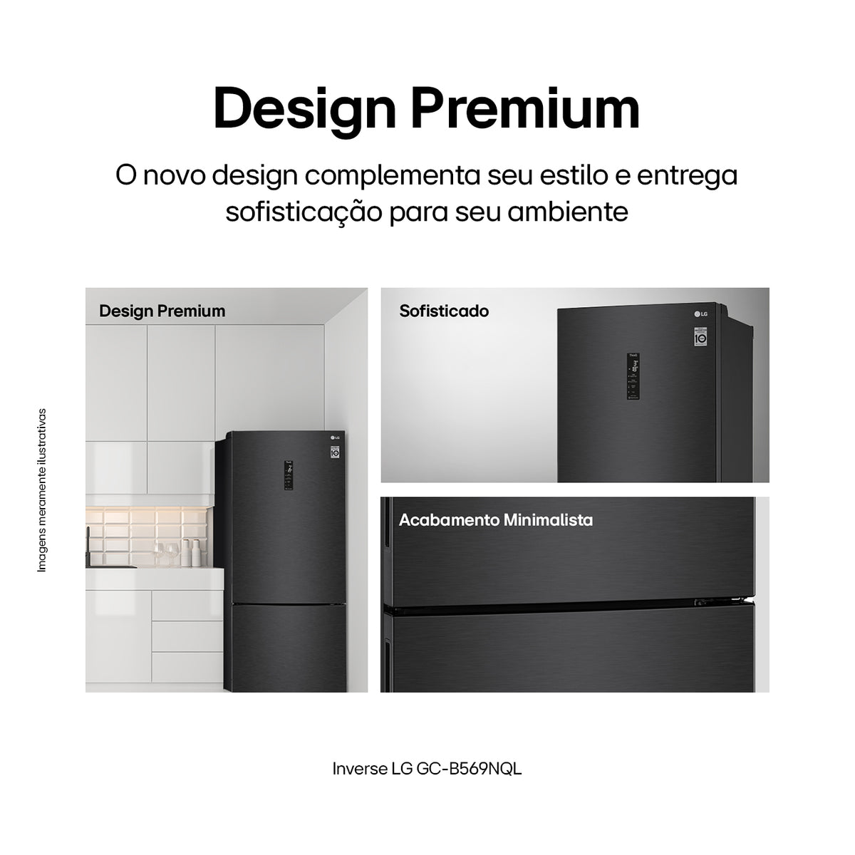 Refrigerador LG 462L Inverter Duplex Smart Inverse Black Inox 220V
