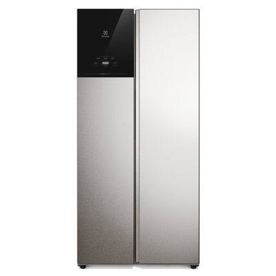 Refrigerador Electrolux 431L ES40S Side by Side Autosense Inverter Inox Look Bivolt