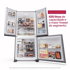 Refrigerador Brastemp 630L BRO88AEXNA 3 Portas Inteligente B=Smart French Door Inverter Black Inox Bivolt