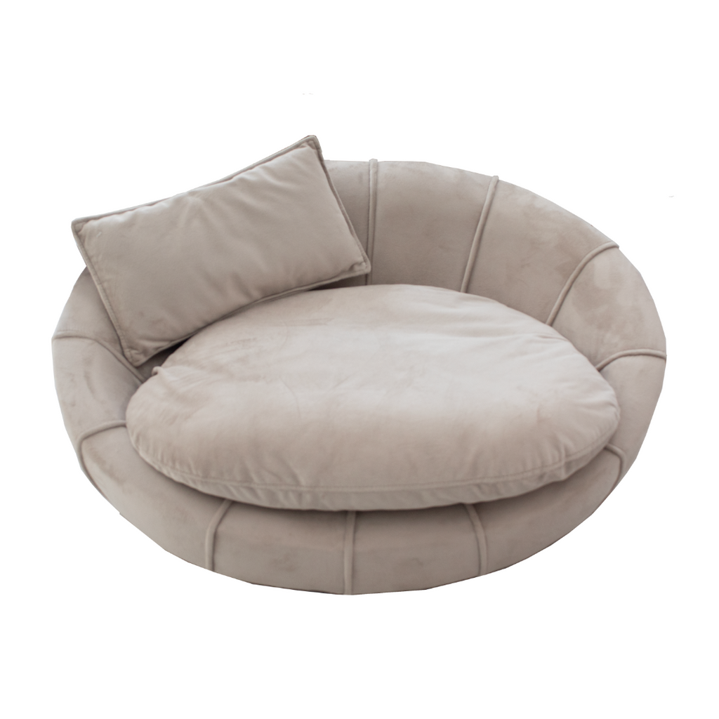 Sofá Pet Zafira 78cm Molufan Veludo Bege