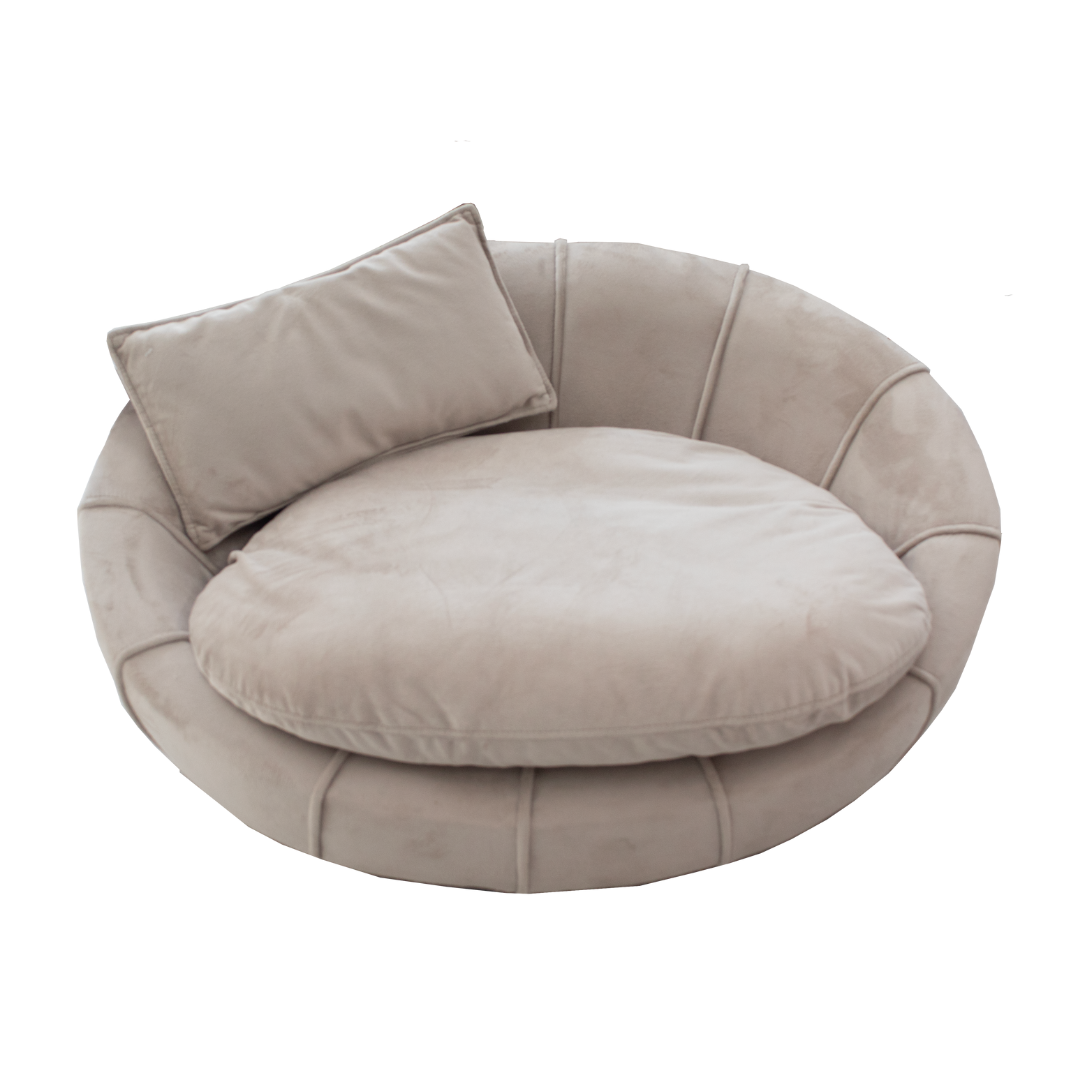 Sofá Pet Zafira 78cm Molufan Veludo Bege
