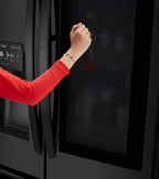 Refrigerador LG 660L 3 Portas French Door Inverse InstaView Inverter Água e Gelo na Porta Inox Black 220V