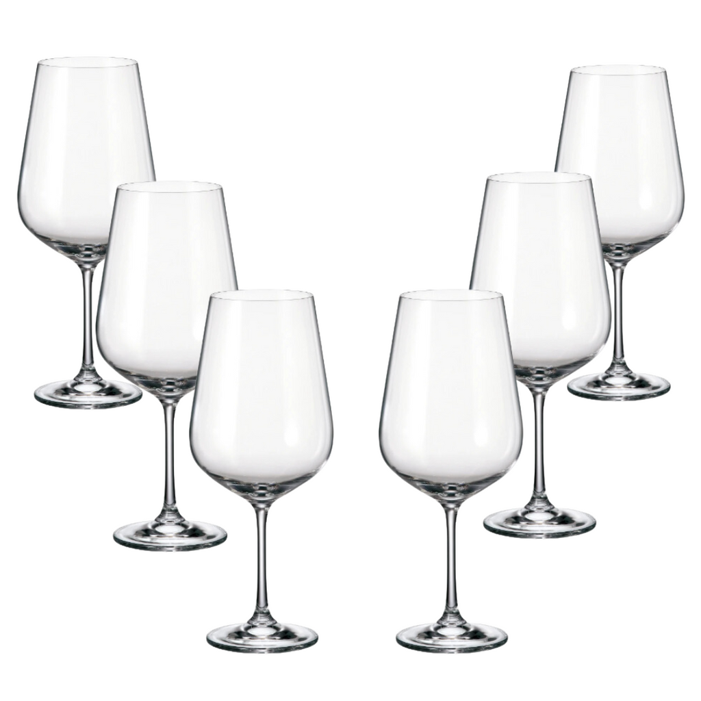 Jogo de 6 Taças para Bordeaux  Full-Fit em Cristal Ecológico  Bohemia 850ml