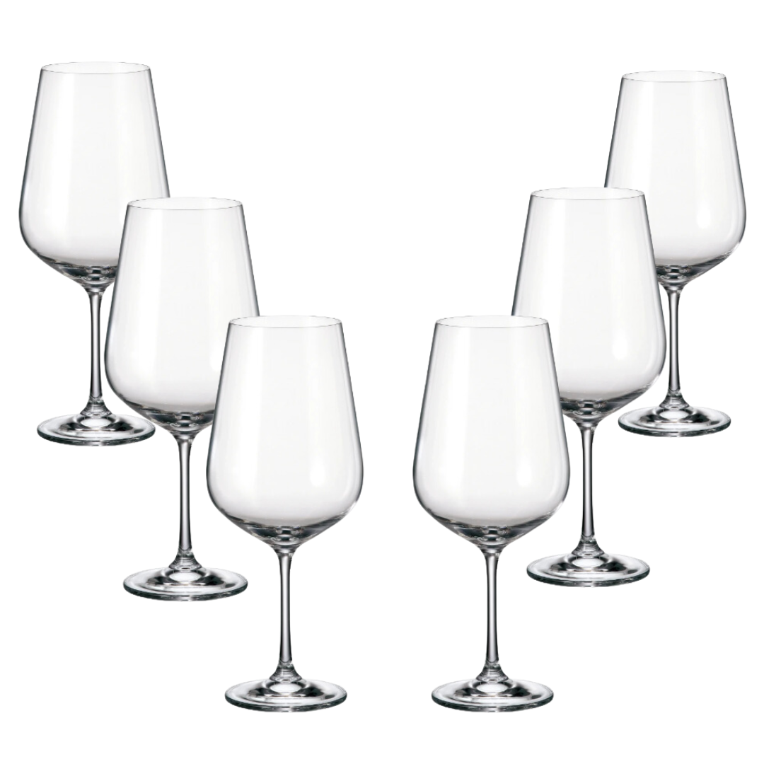 Jogo de 6 Taças para Bordeaux  Full-Fit em Cristal Ecológico  Bohemia 850ml