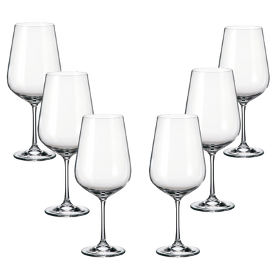 Jogo de 6 Taças para Bordeaux  Full-Fit em Cristal Ecológico  Bohemia 850ml