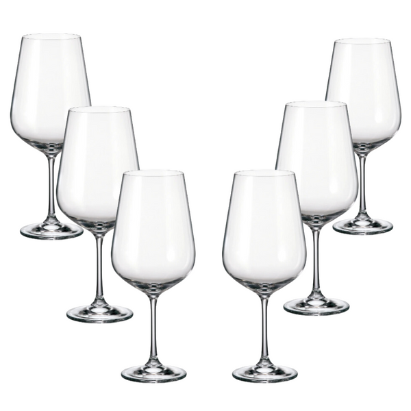 Jogo de 6 Taças para Bordeaux  Full-Fit em Cristal Ecológico  Bohemia 850ml