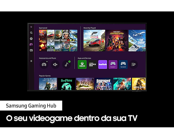 Smart TV LED 43" 4K Samsung  43CU7700 UHD Gaming Hub Bivolt