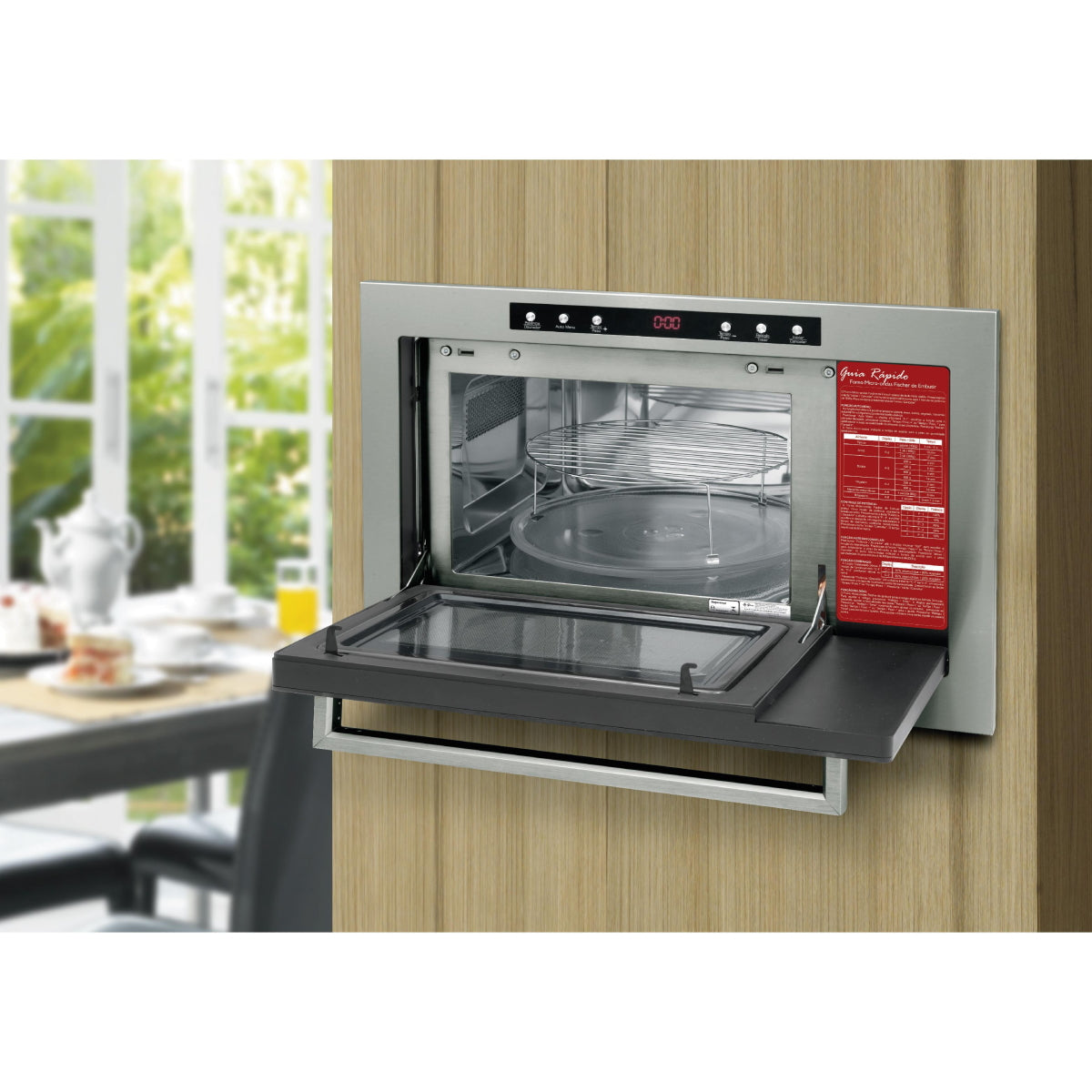 Kit Fischer Infinity de Embutir Forno Elétrico 50 Litros +Micro-ondas 25 Litros Preto 220V