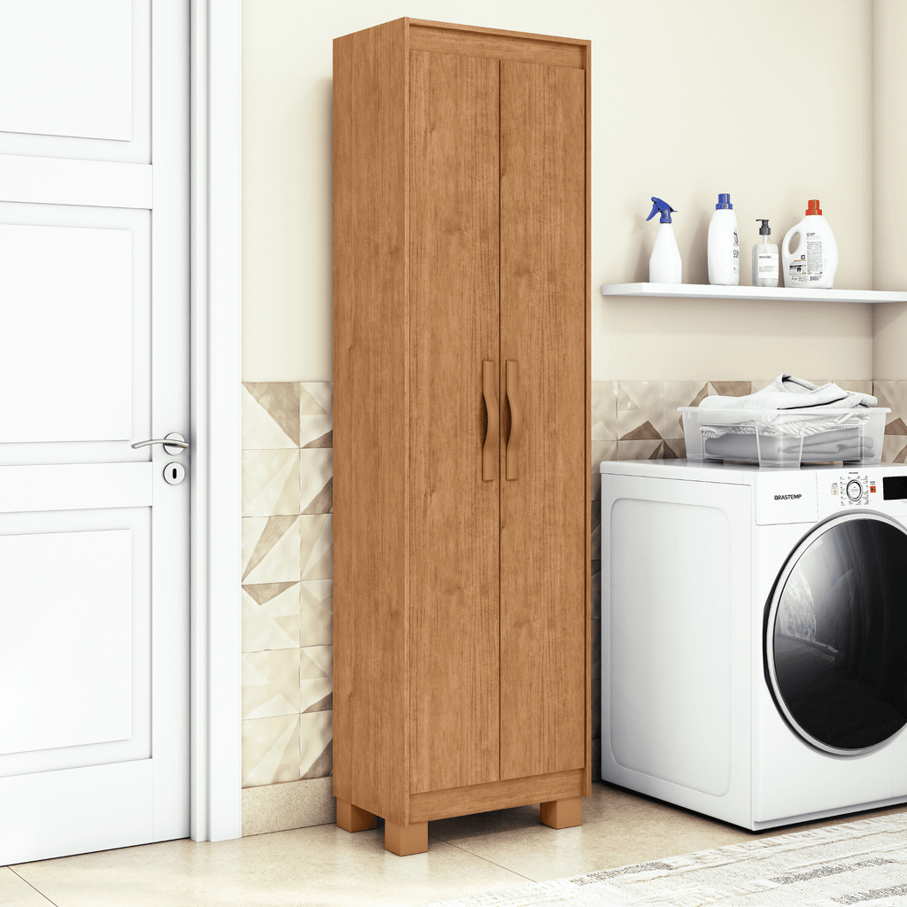 Armário Multiuso Bliss Lopas 2 Portas 50cm Amêndoa Clean