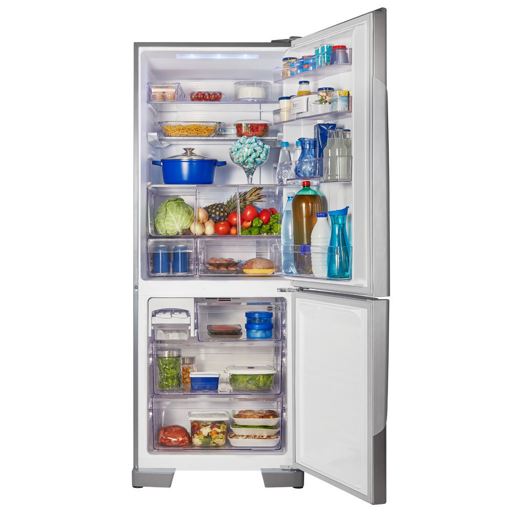 Refrigerador Panasonic 425L Duplex Inverter Econavi Inverse Aço Escovado 220V