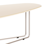 Mesa de Centro Orgânica Side Imcal 120x56 Pé em Metal Off White