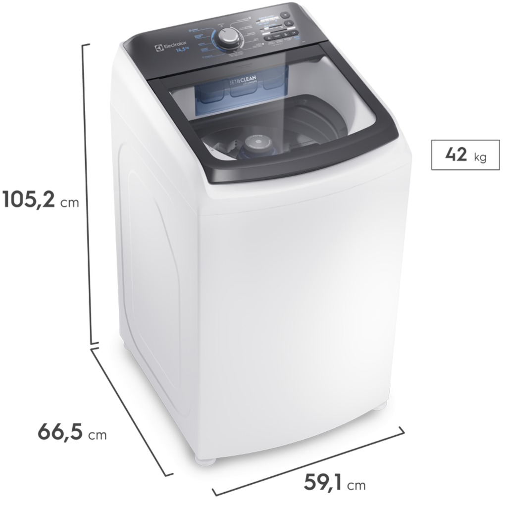 Lavadora de Roupas Electrolux Efficient 14,5kg LEE15 Branco 220V