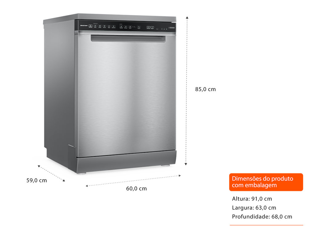 Lava-Louças Brastemp 15 Serviços BLF61AR Inox 220V