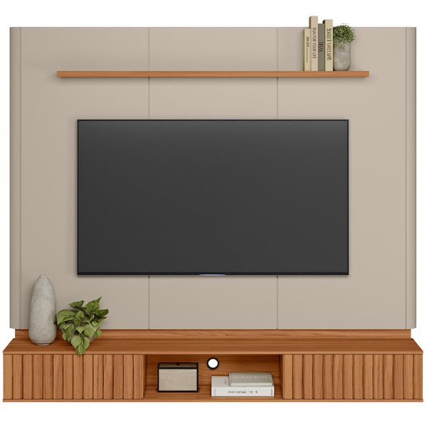 Home Painel Suspenso Amarante Linea 183cm Canela e Off White