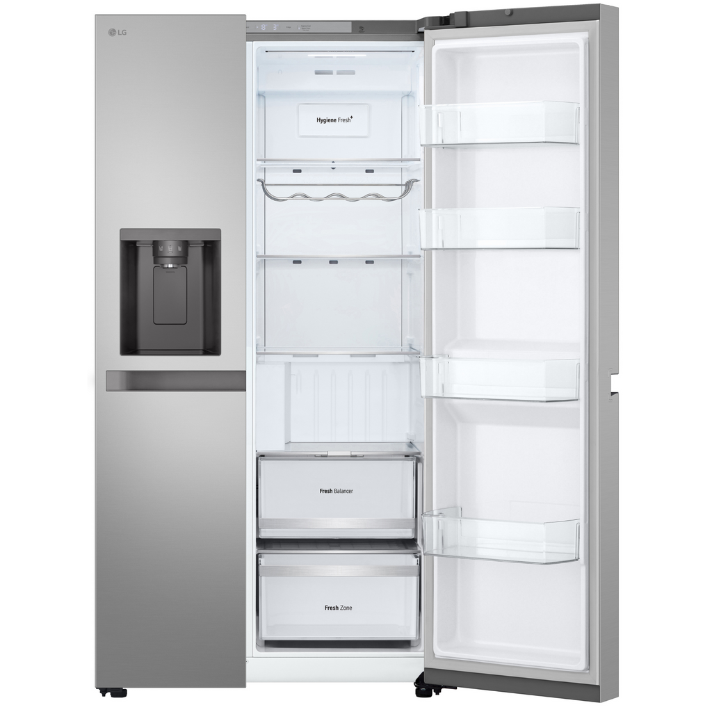 Refrigerador LG 638L Side By Side Inverter com Água e Gelo na Porta Inox Look Bivolt
