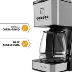 Cafeteira Elétrica Philco 40 cafezinhos Painel Digital Preto 220V