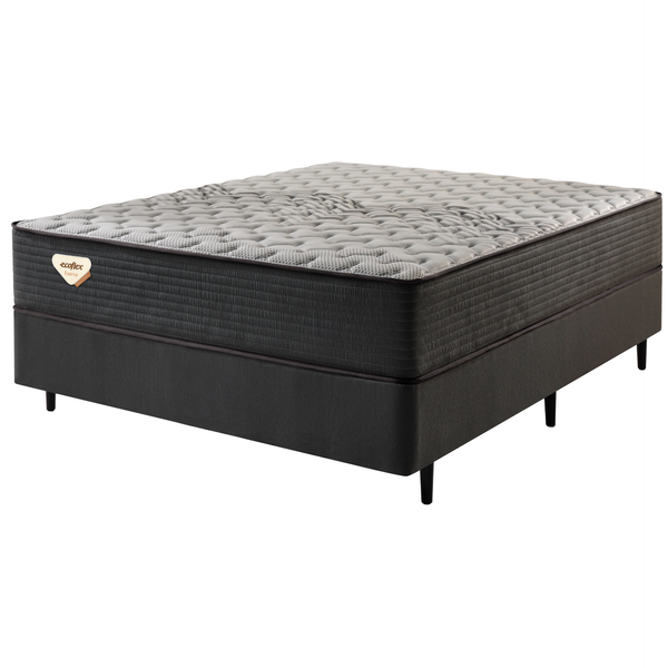 Conjunto Cama Box Relax Comfort Casal Ecoflex 138x188x66cm Molas Ensacadas