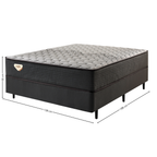 Conjunto Cama Box Relax Comfort Casal Ecoflex 138x188x66cm Molas Ensacadas