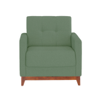 Poltrona 96cm Herval MH4219 Base Madeira Verde
