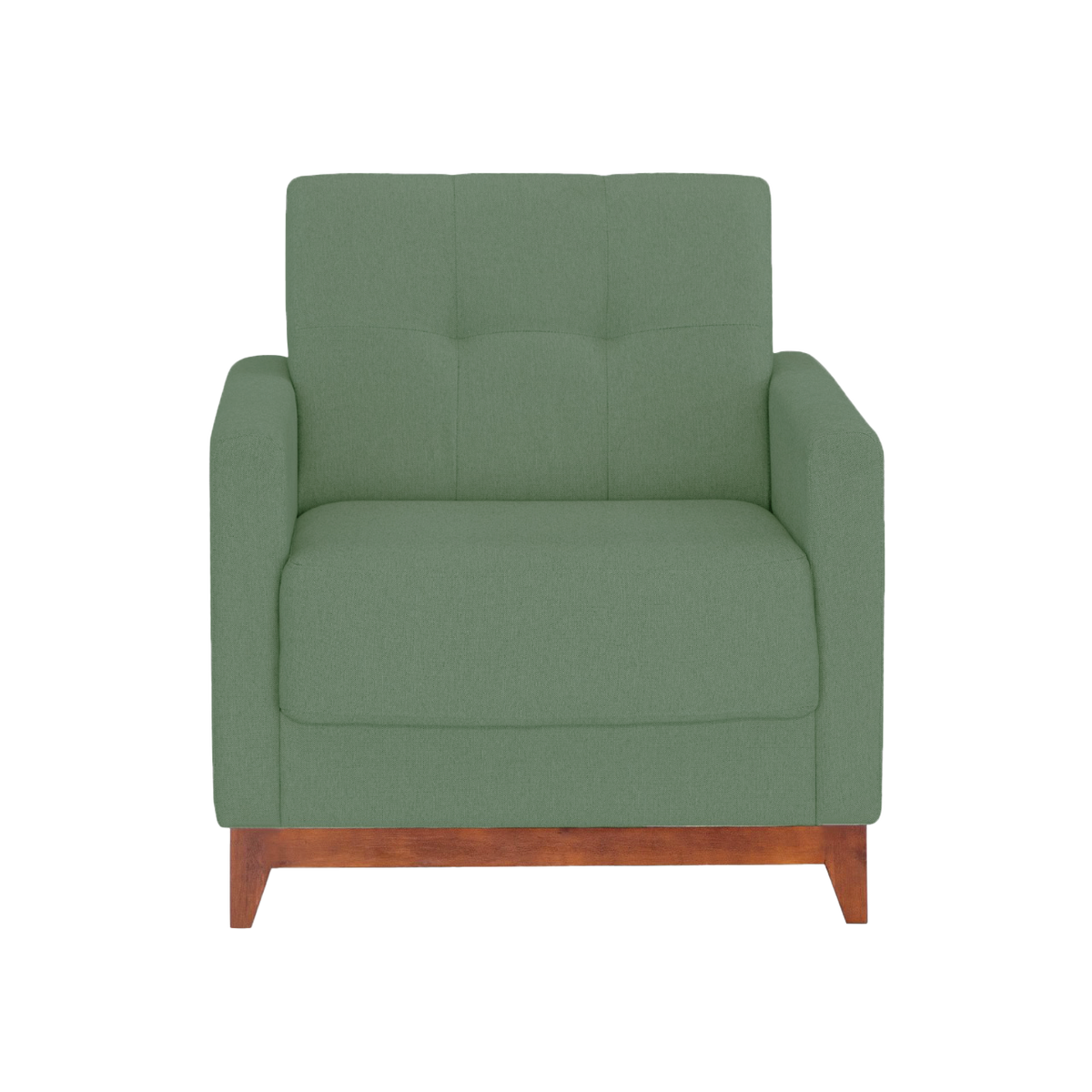Poltrona 96cm Herval MH4219 Base Madeira Verde
