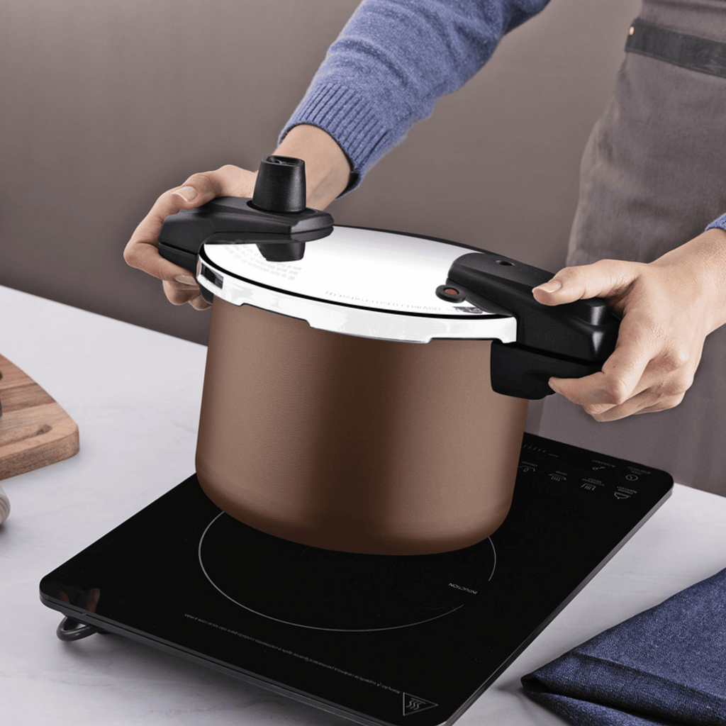 Panela de Pressão Tramontina 4,5L Arizona Indução Antiaderente Starflon Max Mocaccino