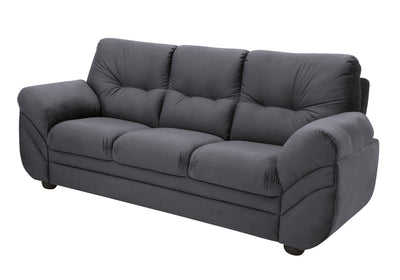 Sofá Nicole 204cm Linoforte 3 Lugares Veludo Cinza