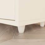 Mesa de Cabeceira Campeche Henn 2 Gavetas Off White
