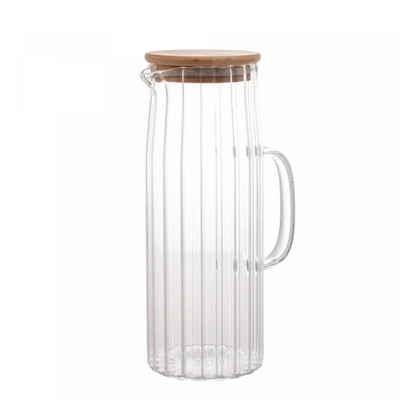 Jarra de Vidro Borossilicato Rojemac com Tampa em Bambu  1,1L