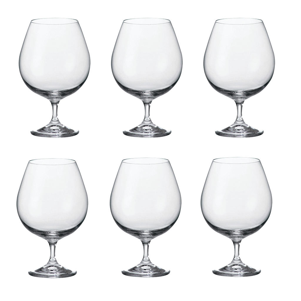 Jogo de 6 Taças para Conhaque Full-Fit em Cristal Ecológico 690ml