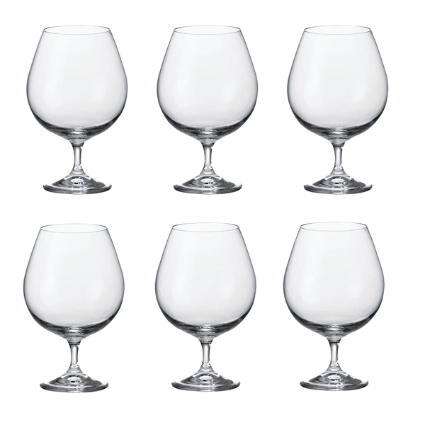 Jogo de 6 Taças para Conhaque Full-Fit em Cristal Ecológico 690ml