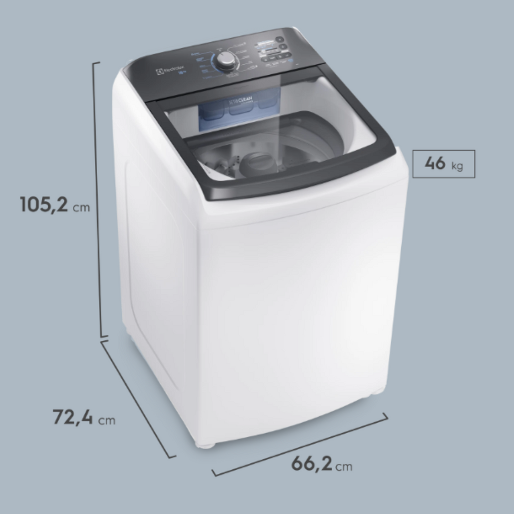 Conjunto Electrolux Lavadora de Roupas 18kg Efficient LEE18 + Secadora Piso 12kg SFP12 220V