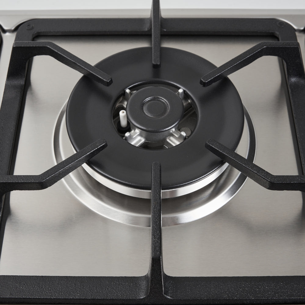 Cooktop à Gás Fischer 5 Bocas Tripla Chama Grade Ferro Fundido Mesa Inox Escovado Bivolt