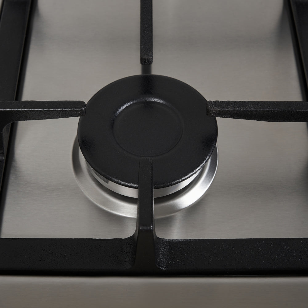 Cooktop à Gás Fischer 5 Bocas Tripla Chama Grade Ferro Fundido Mesa Inox Escovado Bivolt