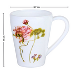 Caneca em Vidro Opalino Flora Full-Fit 350ml Dente de Leão