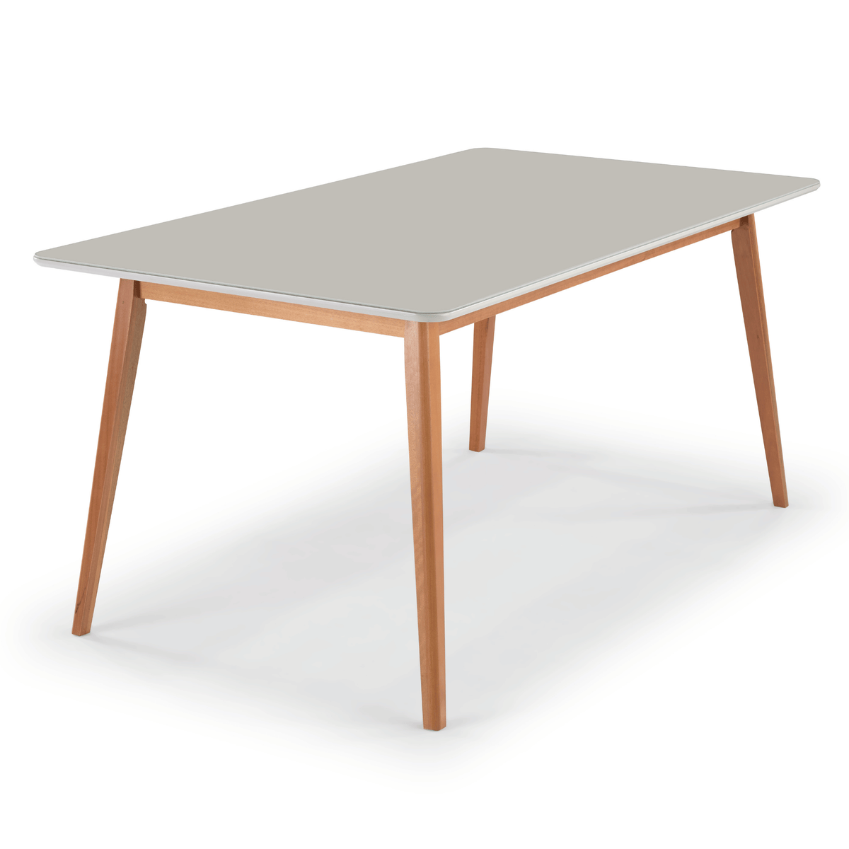 Mesa Retangular Melissa Artsoli 120x80cm Tampo de Vidro Off White