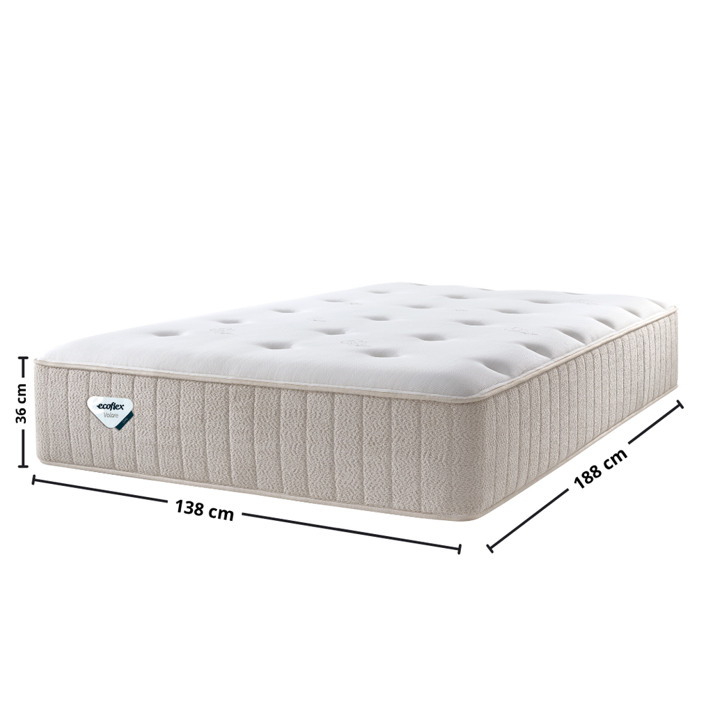 Colchão Geo Casal Ecoflex Molas Ensacadas PZ3 138x188x36cm Bege