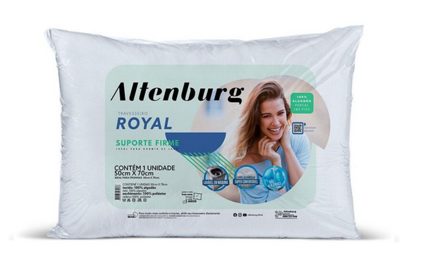 Travesseiro Altenburg Royal 180 Fios 50x70cm Branco