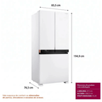 Refrigerador Brastemp 630L BRO88ABXNA 3 Portas Inteligente B=Smart French Door Inverter Branco Bivolt