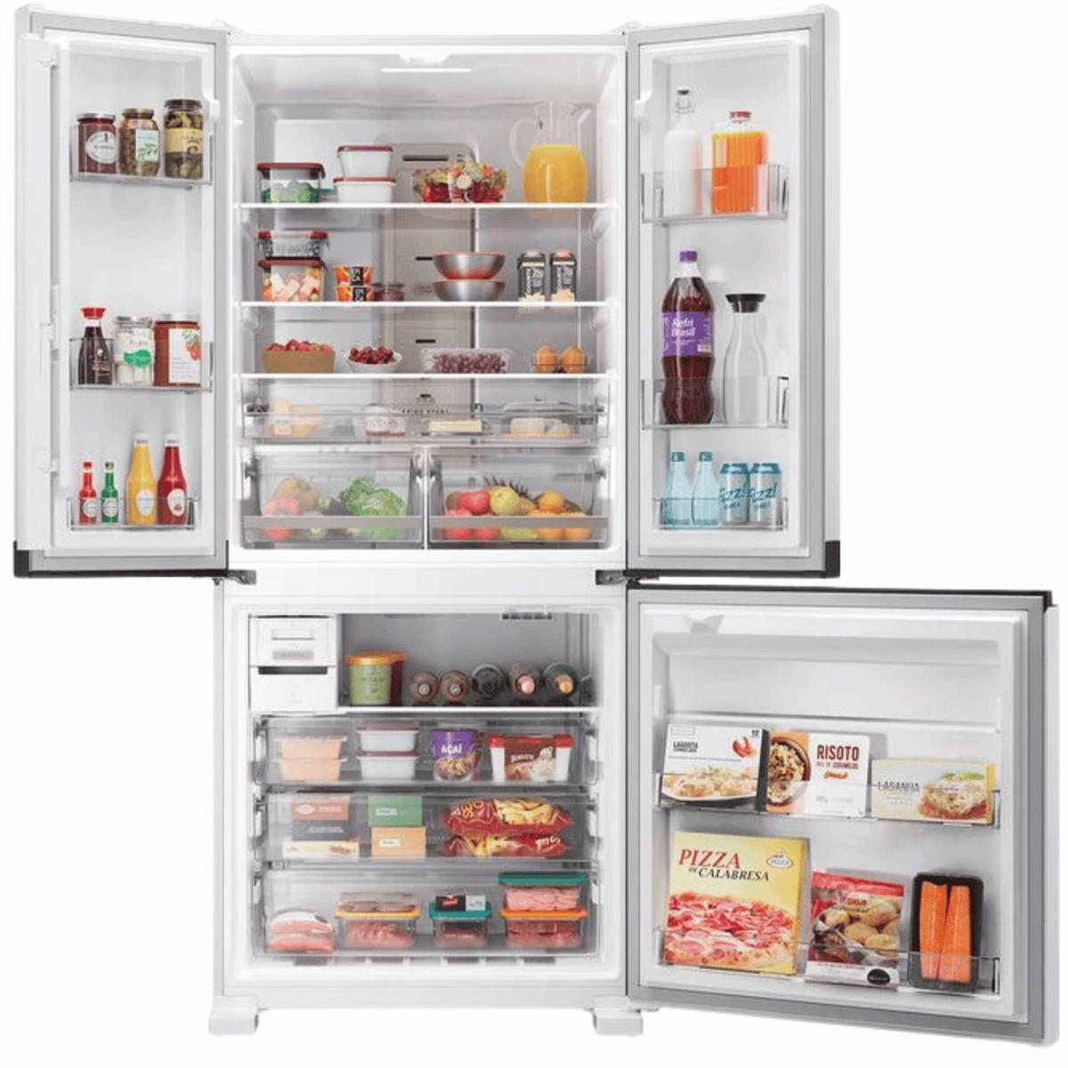 Refrigerador Brastemp 630L BRO88ABXNA 3 Portas Inteligente B=Smart French Door Inverter Branco Bivolt