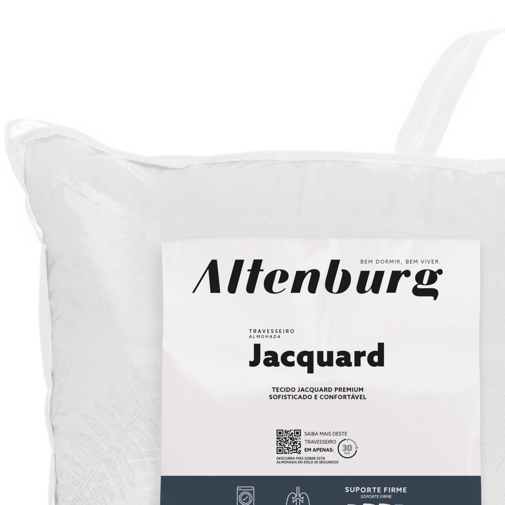 Travesseiro Altenburg 48x68 Jacquard Vênus Branco