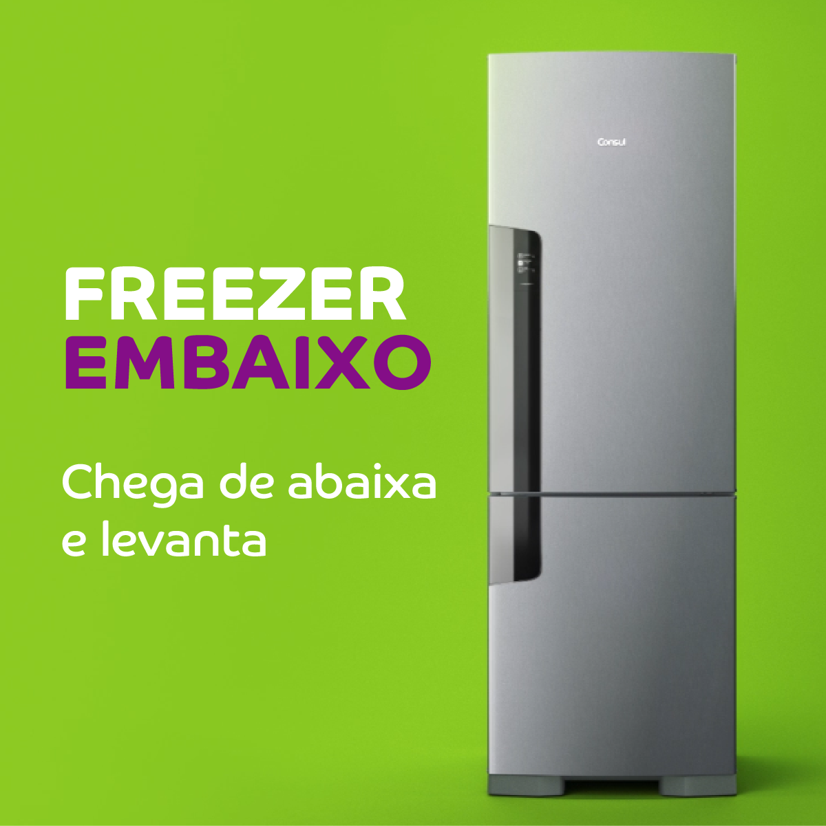 Refrigerador Consul 397L CRE44B Duplex Inverse Evox 220V