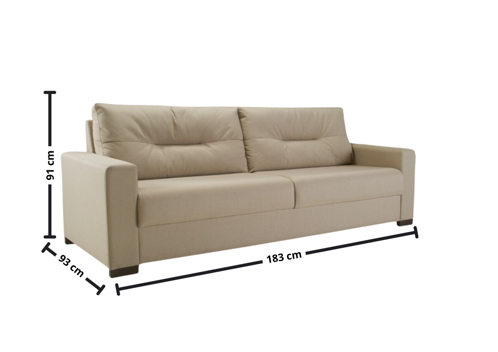 Sofá Living MH4209 183cm Herval 2 assentos Veludo Capuccino