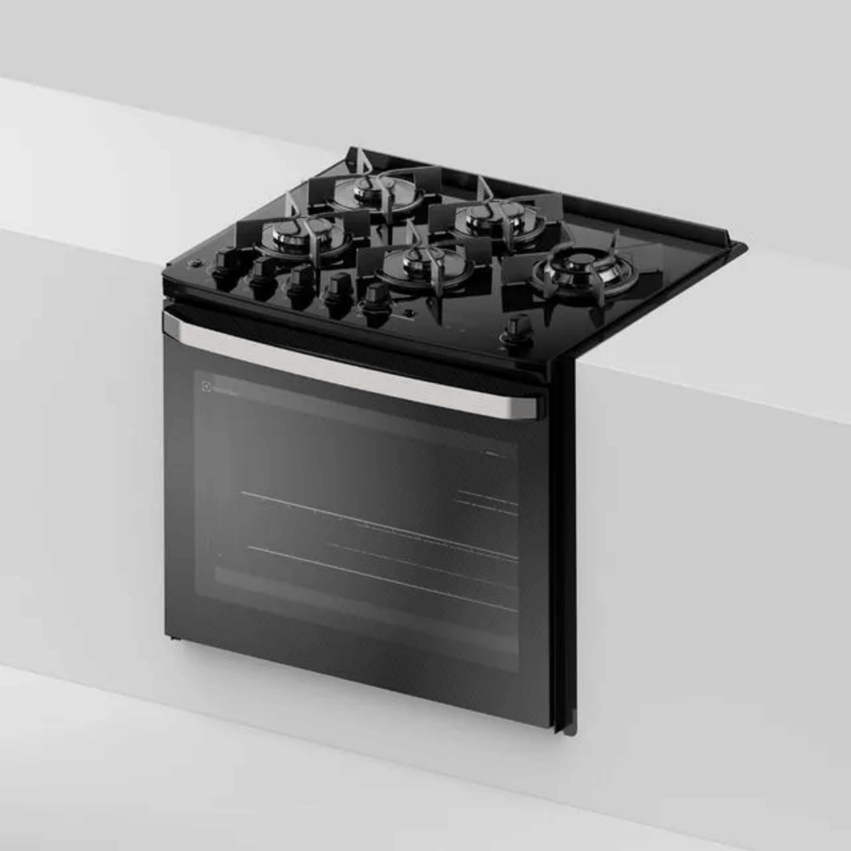 Fogão de Embutir 5 Bocas Electrolux Experience FE5EB com Mesa de Vidro Grill e PerfectCook360 Preto 220V