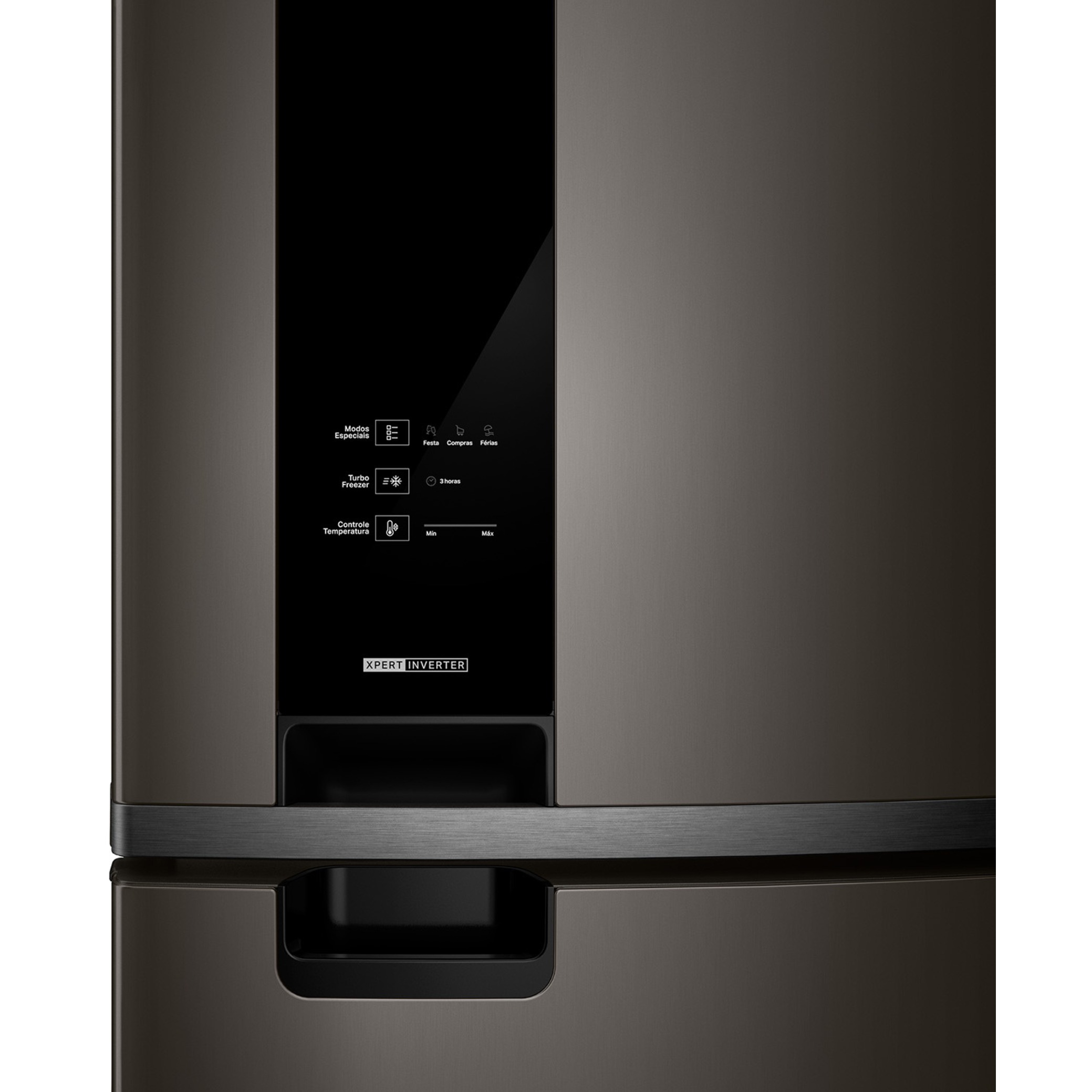 Refrigerador Brastemp 415L BRM52ME Duplex Xpert Inverter Black Inox 220V