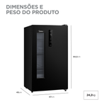 Cervejeira Flex Midea 82L Frigobar ou Adega Preto 220V