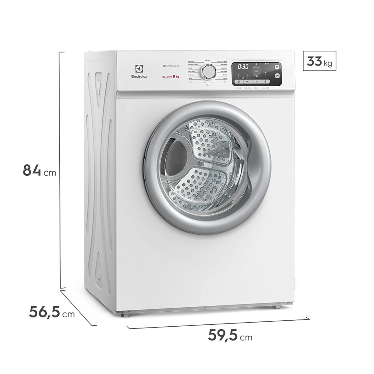 Secadora Piso Electrolux Essential Care 11Kg com Função Antirrugas STL11 Branco 220V