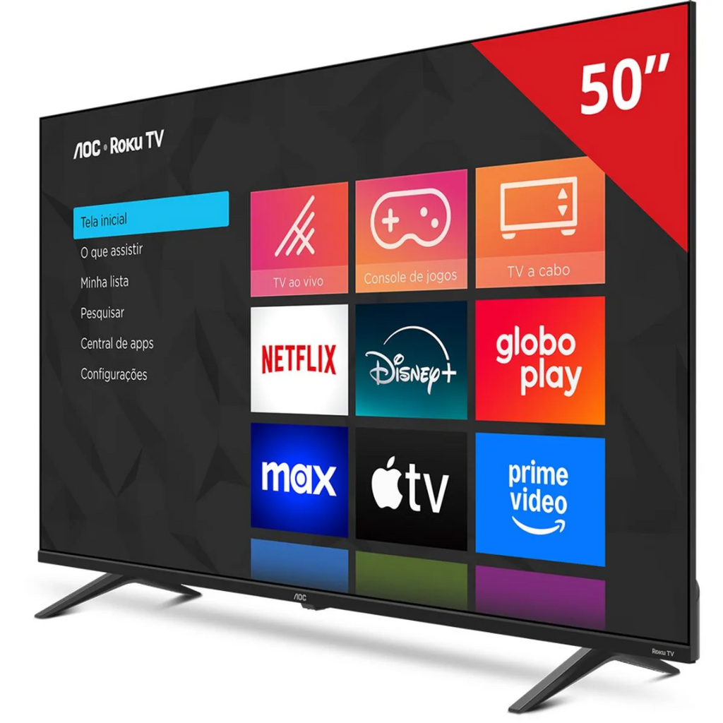 Smart TV DLED 50" 4k AOC 50U7045 Roku TV Bivolt