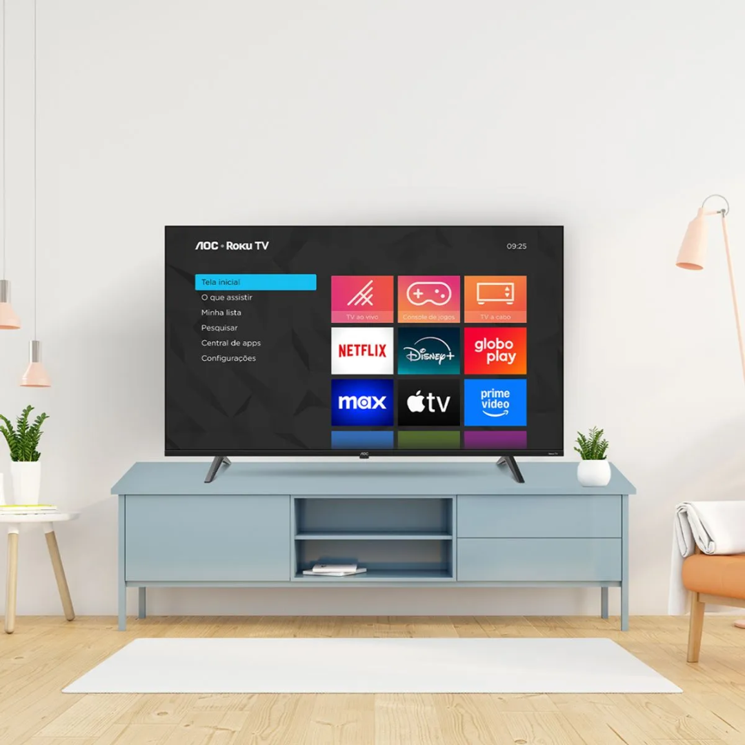 Smart TV DLED 50" 4k AOC 50U7045 Roku TV Bivolt